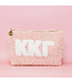 Sorority Teddy Letter Pouch Blush