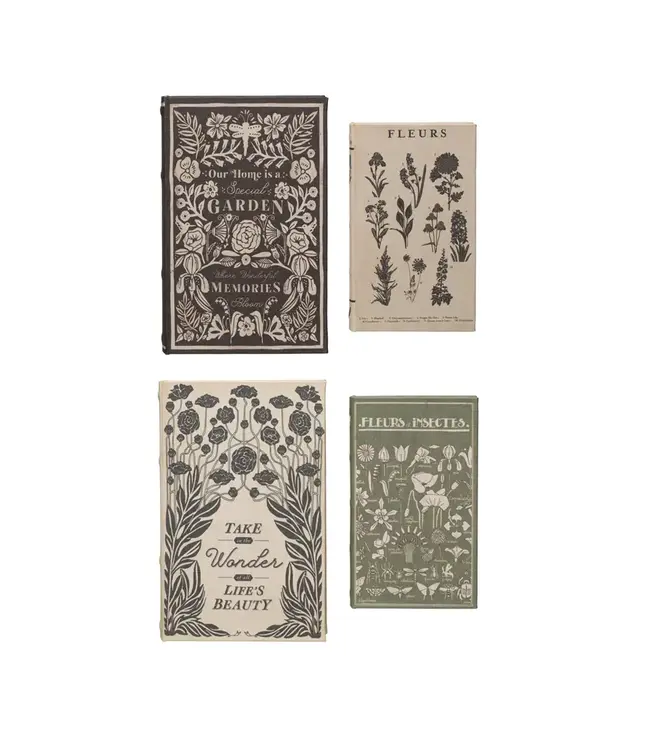 MDF and Canvas Book Storage Boxes