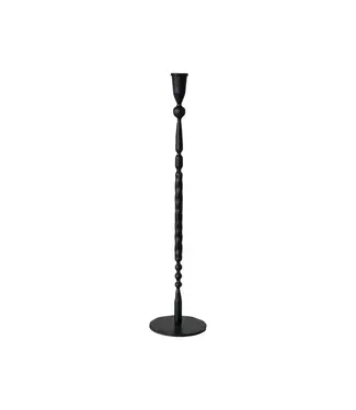 Hand-Forged Cast Iron Taper Holder - Black