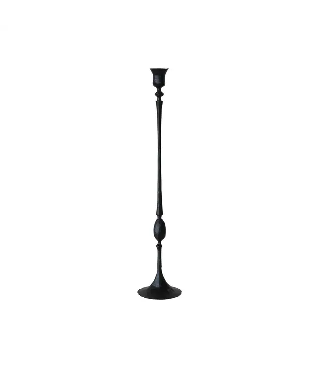 Hand-Forged Cast Iron Taper Holder - Black