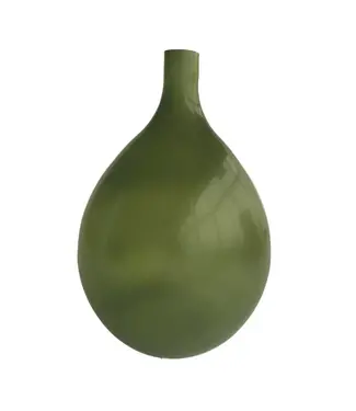 Glass Bottle Vase, Green