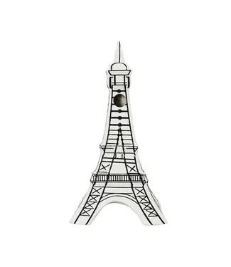 Hand-Painted Stoneware Bisque Eiffel Tower Vase
