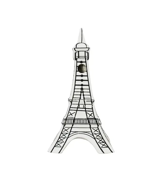 Hand-Painted Stoneware Bisque Eiffel Tower Vase