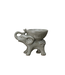 Stoneware Elephant with Bowl Grey