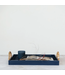 MDF Lacquered Tray w/ Bamboo Handles & Metal