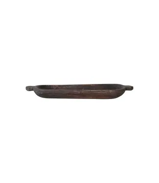 Found Decorative Wood Trug w/ Handles