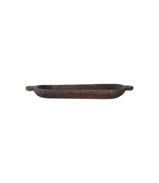 Found Decorative Wood Trug w/ Handles