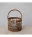 Hand-Woven Wicker Plate Basket with Handle