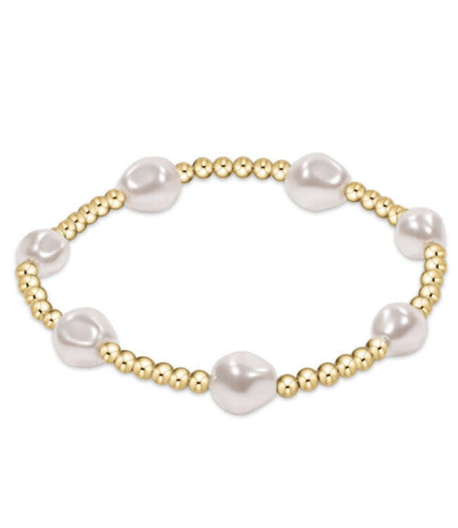 ENEWTON Admire Gold 3mm Bead Bracelet - Pearl