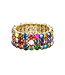 TOVA Olivia 3 Strand Stretch Bracelet in Deep tones