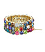TOVA Olivia 3 Strand Stretch Bracelet in Deep tones