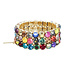 TOVA Olivia 3 Strand Stretch Bracelet in Deep tones
