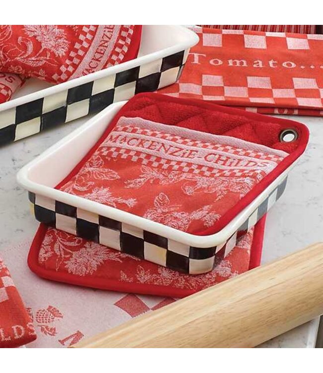 MACKENZIE CHILDS Courtly Check Enamel Baking Pan - 8"