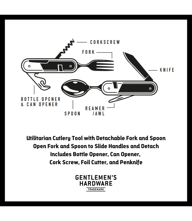 Camping Cutlery Utensil Multi Tool