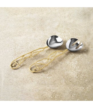 MICHAEL ARAM Butterfly Ginkgo Gold Serving Set