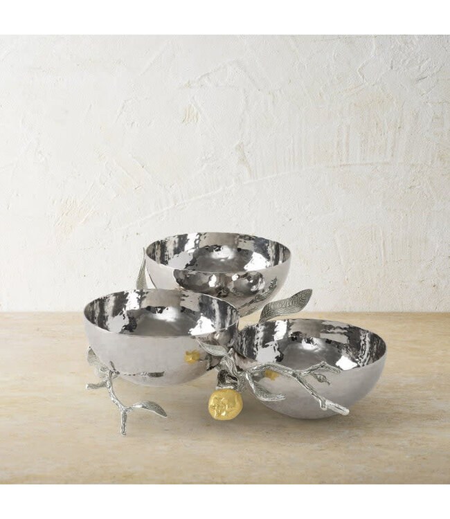 MICHAEL ARAM Pomegranate Silver & Gold Triple Bowl