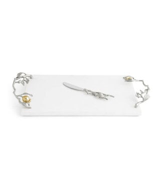 MICHAEL ARAM Pomegranate Silver & Gold Cheese Board & Spreader