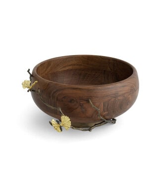 MICHAEL ARAM Butterfly Ginkgo Wood Salad Bowl