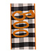 Boo Embroidered Buffalo Dupioni Check Wired Edge Ribbon