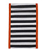 4 inch Railroad Striped Deluxe Folded Orange Heavy Wired Edge Ribbon