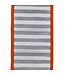 4 inch Railroad Striped Deluxe Folded Orange Heavy Wired Edge Ribbon