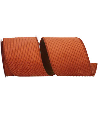 4 inch Corduroy Deluxe Mesh Backed Wired Edge Ribbon