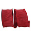 2.5 inch Dupioni Supreme Wired Edge Scarlet Ribbon