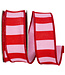 1.5 inch Cabana Striped Dupioni Deluxe Wired Edge Ribbon