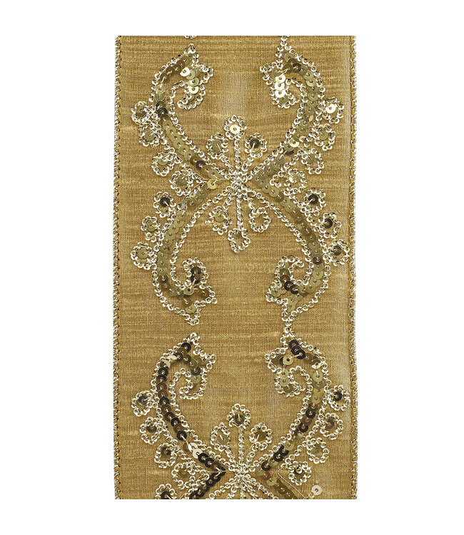 Dubai Sequin Wired Edge Ribbon