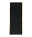 2.5 inch Velvet Touch Deluxe Metallic Dupioni Backed Black Wired Edge Ribbon