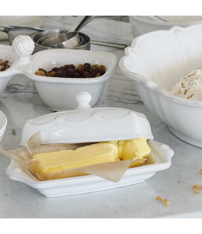JULISKA Berry & Thread Butter Dish - Whitewash