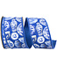 2.5 Inch Terra Cotta Ceramics Chinoiserie Twill Deluxe Dupioni Backed Wired Edge Ribbon