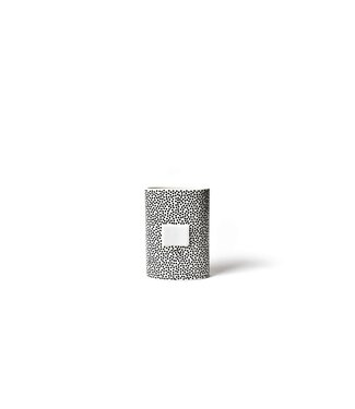 HAPPY EVERYTHING Black Small Dot Mini Oval Vase