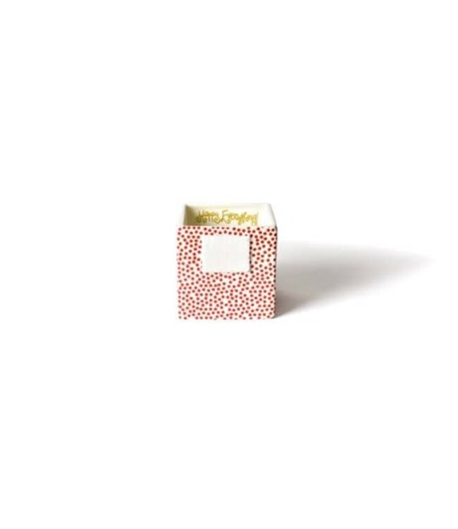 HAPPY EVERYTHING Red Small Dot Mini Nesting Cube
