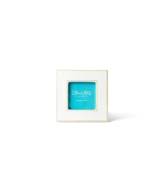 HAPPY EVERYTHING Pinstripe 7 Square Frame Ecru