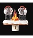4.5” Ice Cube Campfire Night Light Flicker Bulb