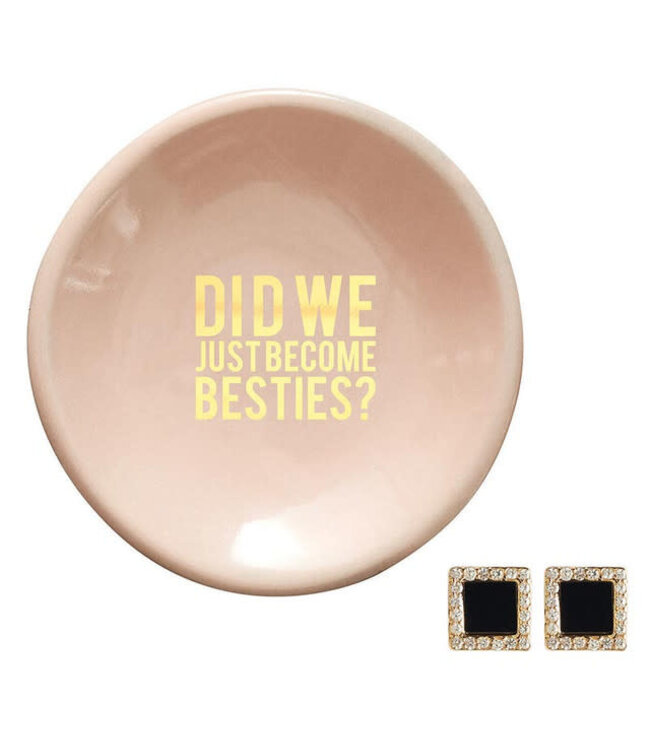 Ceramic Ring Dish & Earrings