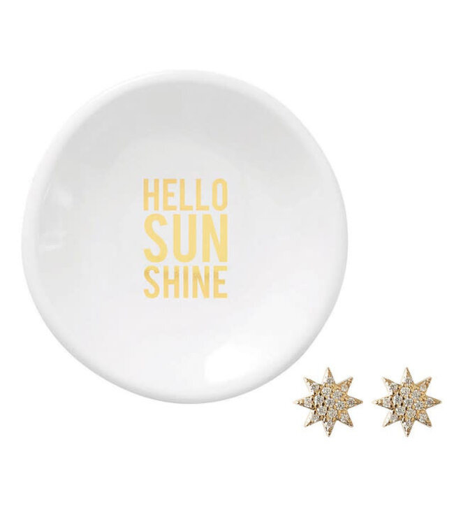 Ceramic Ring Dish & Earrings