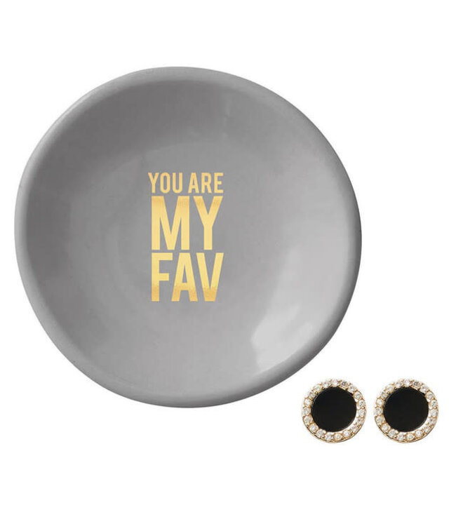 Ceramic Ring Dish & Earrings