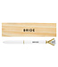 Wood Box with Gem Pen - Bride