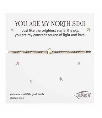 7”L Gold Star Bracelet Stretch