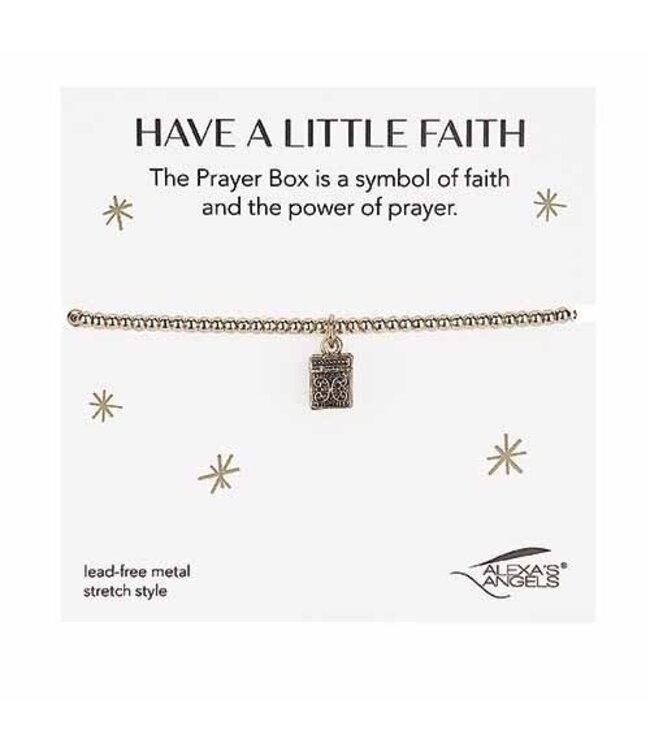 7” Gold Prayer Bracelet Stretch