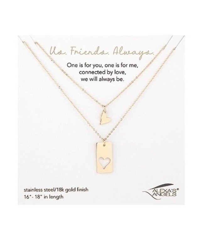 Gold Necklace Friends - Sold as Set
