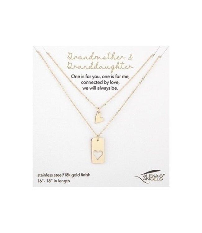 Gold Necklace Grandma/Grandaughter - Sold as Set