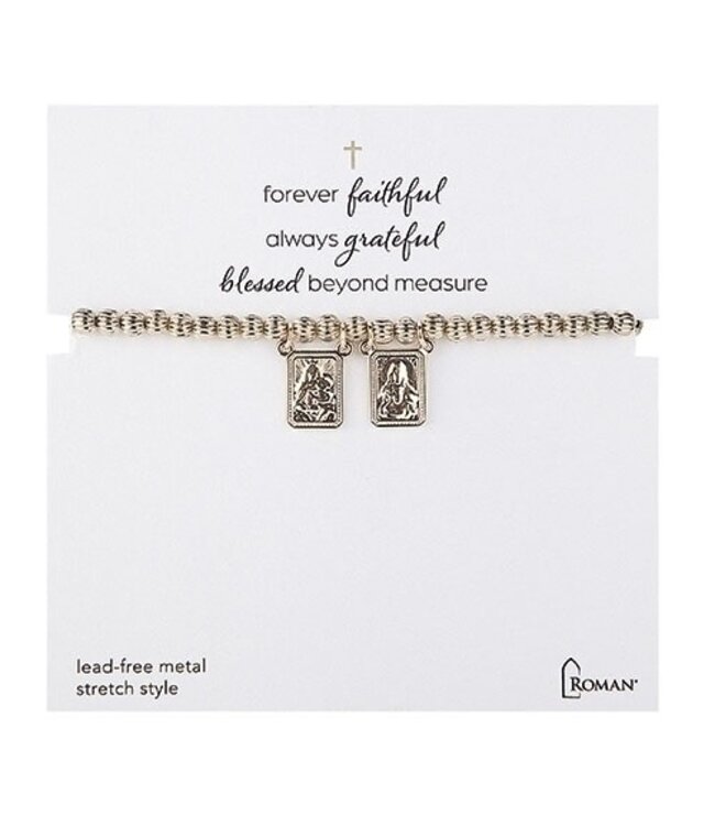 7” Gold Scapular Bracelet Stretch