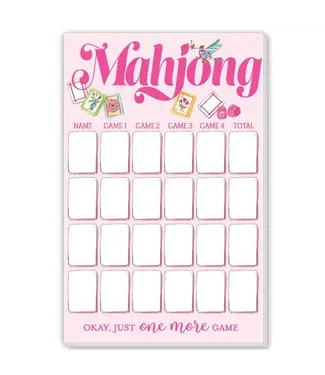 ROSANNE BECK COLLECTIONS Large Notepad-Handpainted Mahjong Score Pad