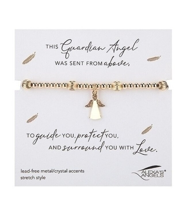 7” Gold Angel Bracelet Stretch