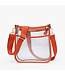 Posie Clear Crossbody with Removable Strap Burnt Orange