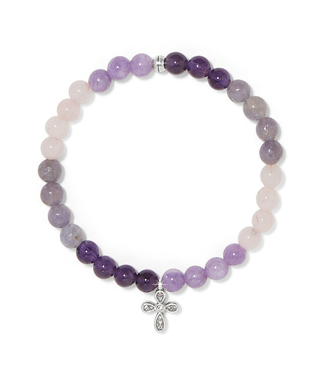 BRIGHTON Enchanting Cross Silver Stretch Bracelet