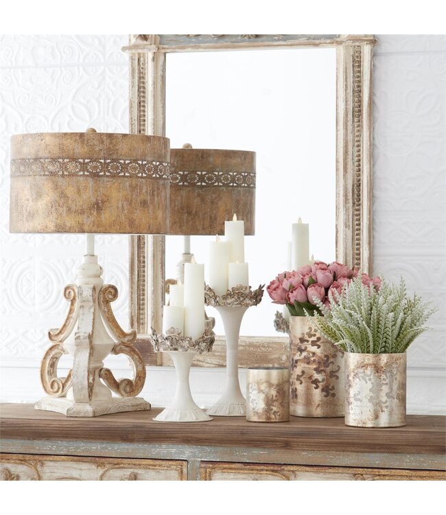 White Wax Luminara Slim Indoor Pillar Candles